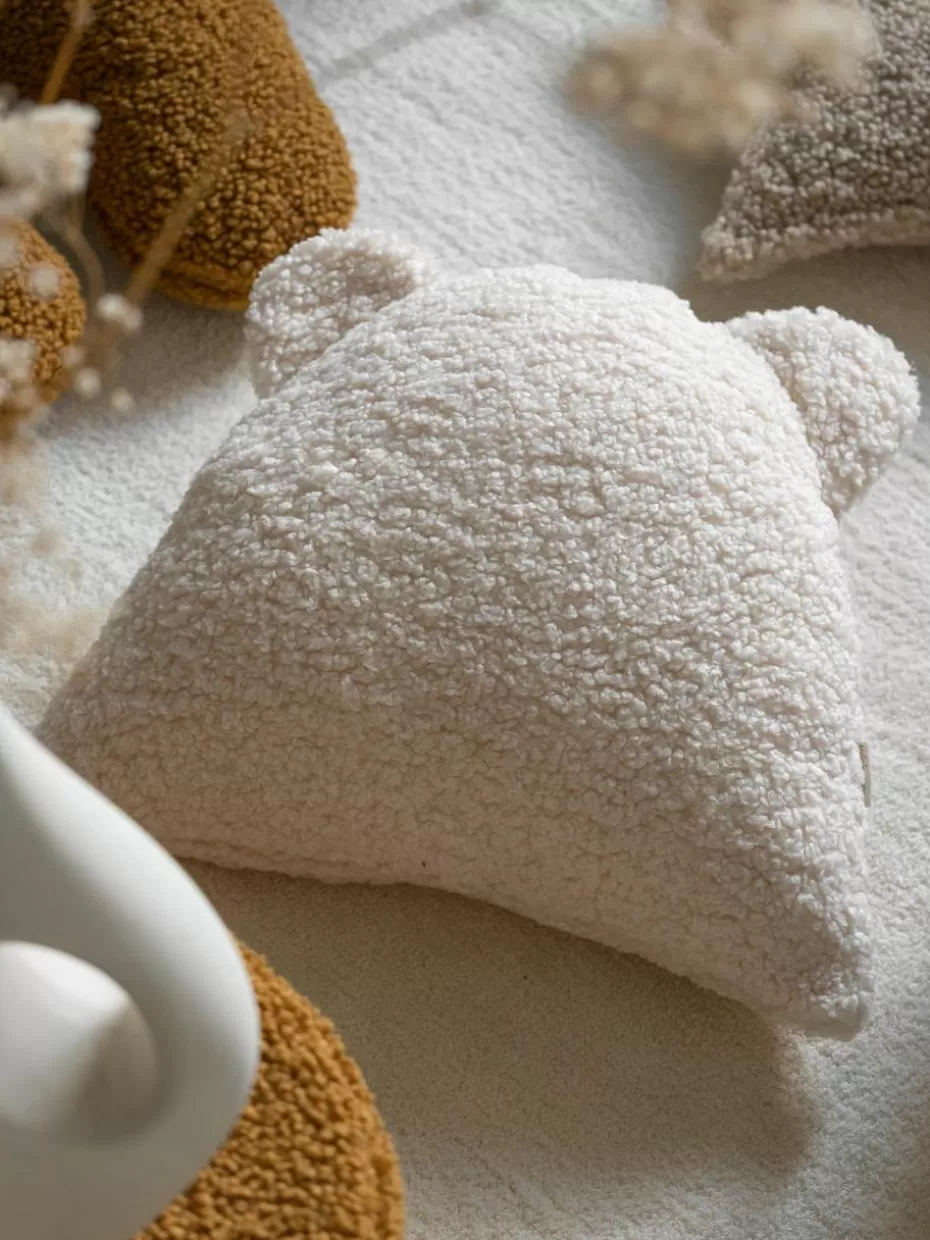 Kissen-Wigiwama Teddy-Kuschelkissen Bear Off White