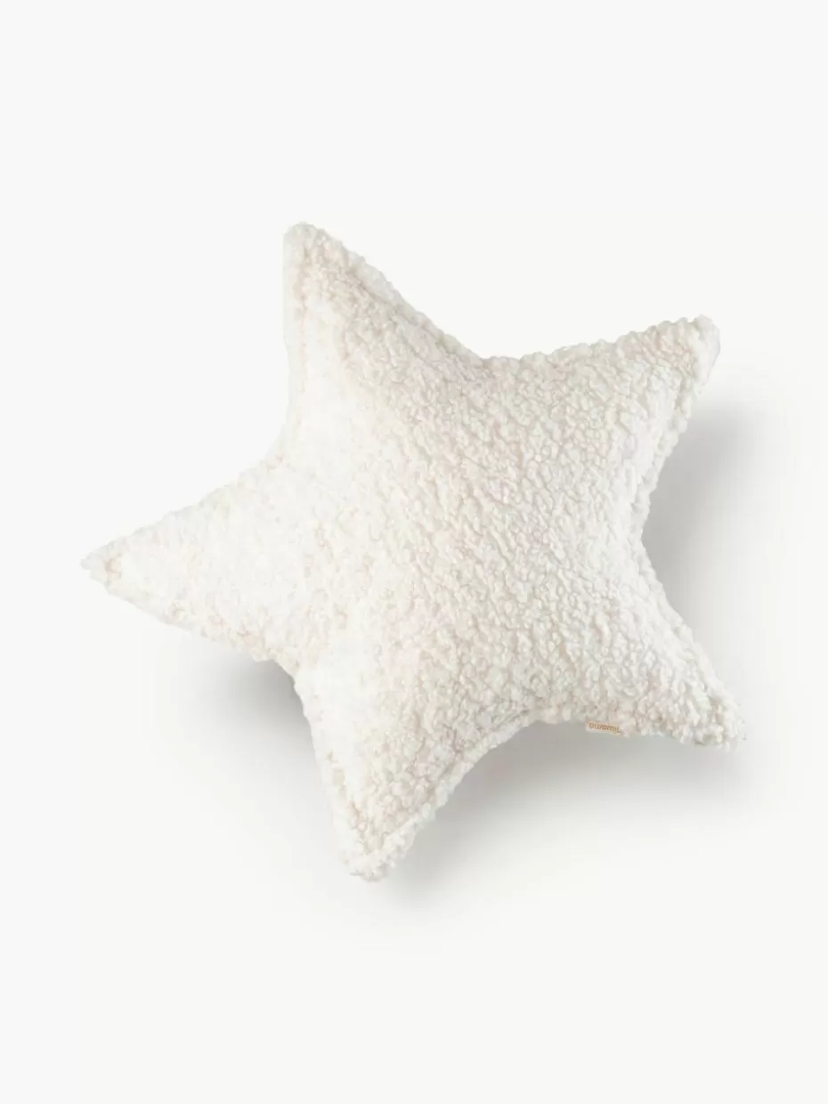 Kissen-Wigiwama Teddy-Kuschelkissen Star Off White