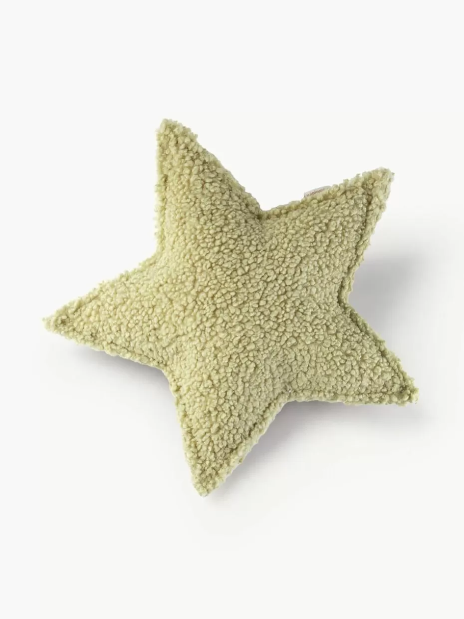 Kissen-Wigiwama Teddy-Kuschelkissen Star Hellgrün