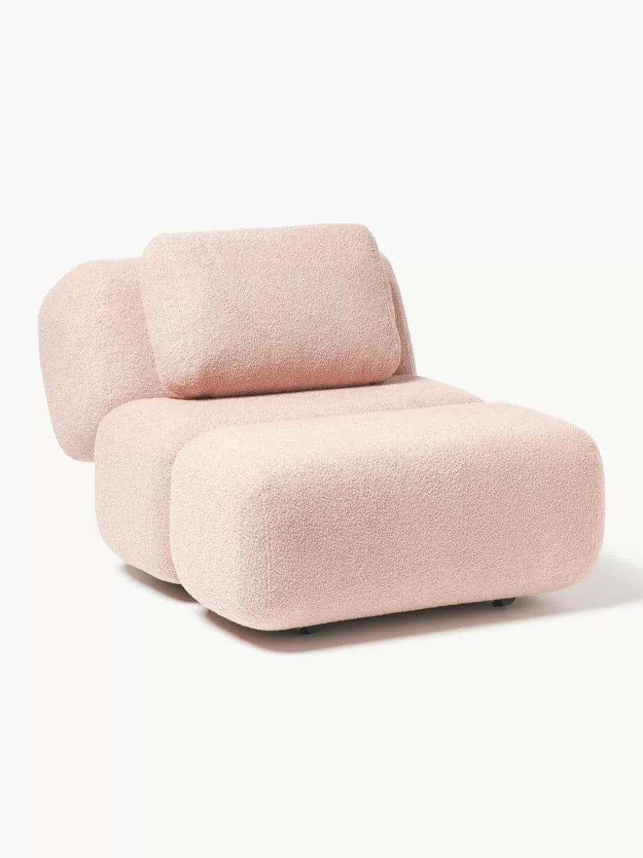 Sessel | Sofaserien-Westwing Collection Teddy-Sessel Caterpillar Teddy Hellrosa