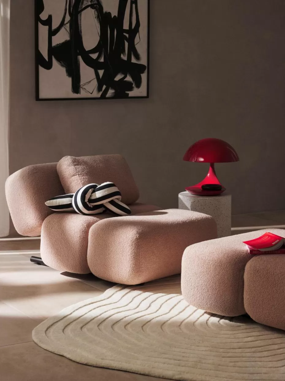 Sessel | Sofaserien-Westwing Collection Teddy-Sessel Caterpillar Teddy Hellrosa