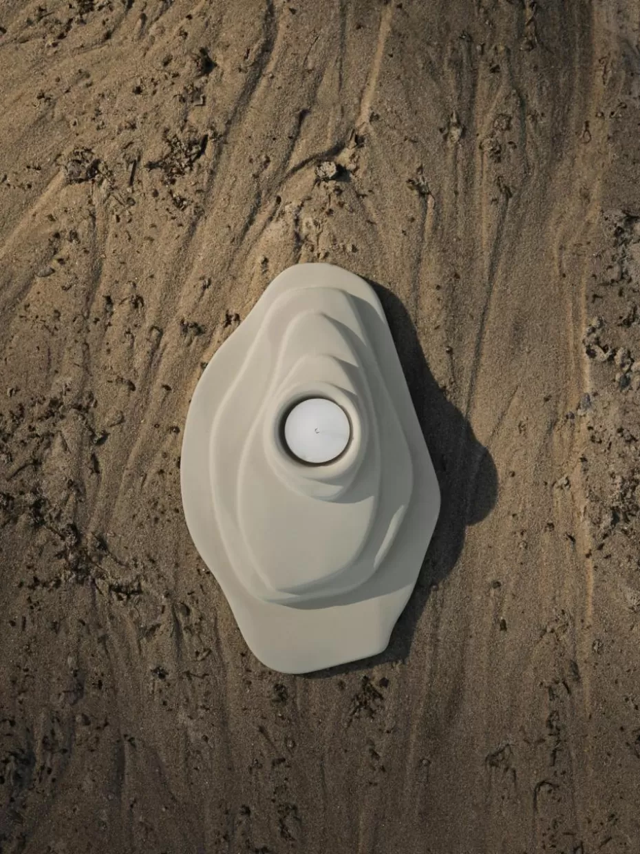 Teelichthalter-DBKD Teelichthalter Dune aus Keramik Hellbeige, matt