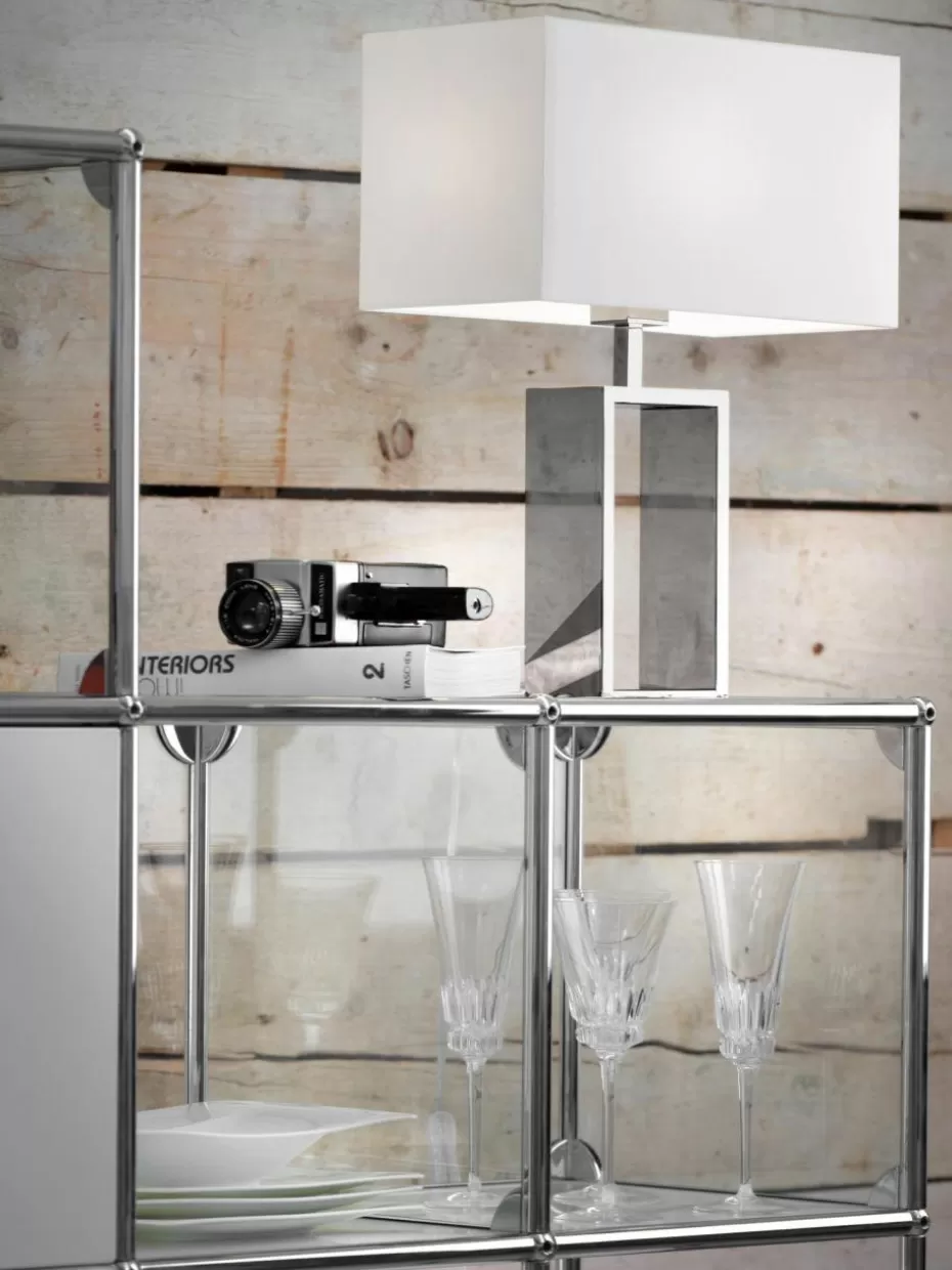Nachttischlampen-Villeroy & Boch Tischlampe Shanghai in Chrom