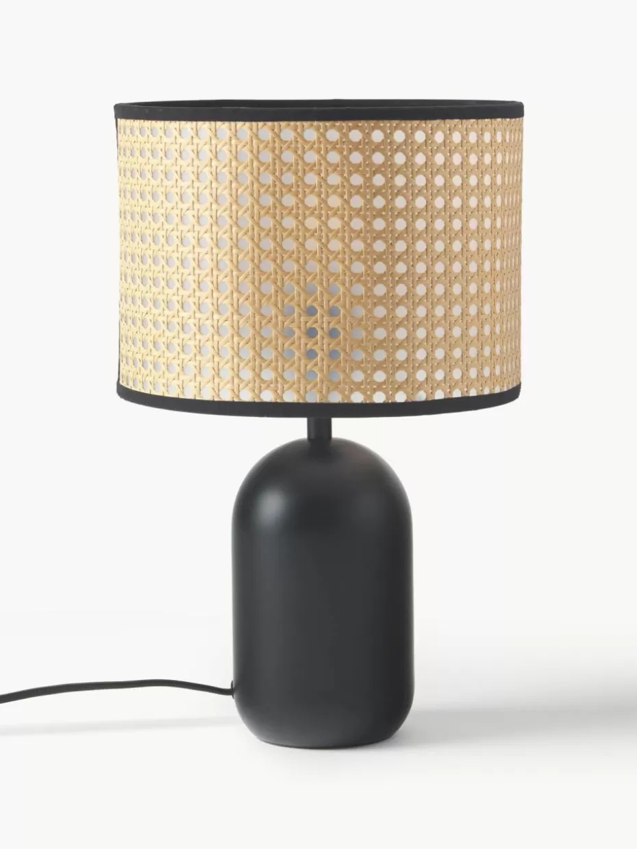 Nachttischlampen-Westwing Collection Tischlampe Vienna aus Wiener Geflecht