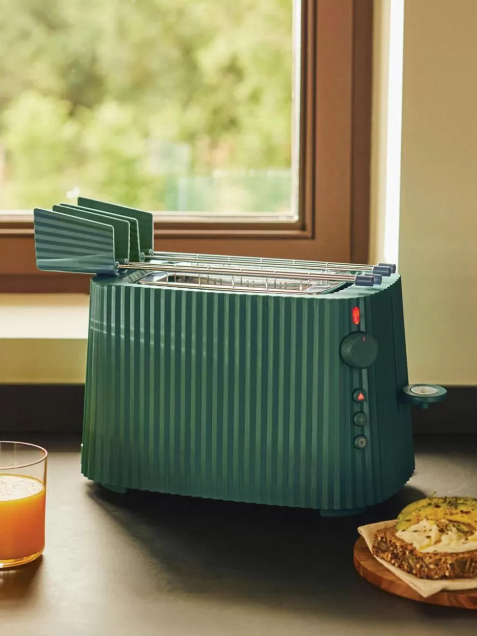 Toaster-Alessi Toaster Plissé Dunkelgrün