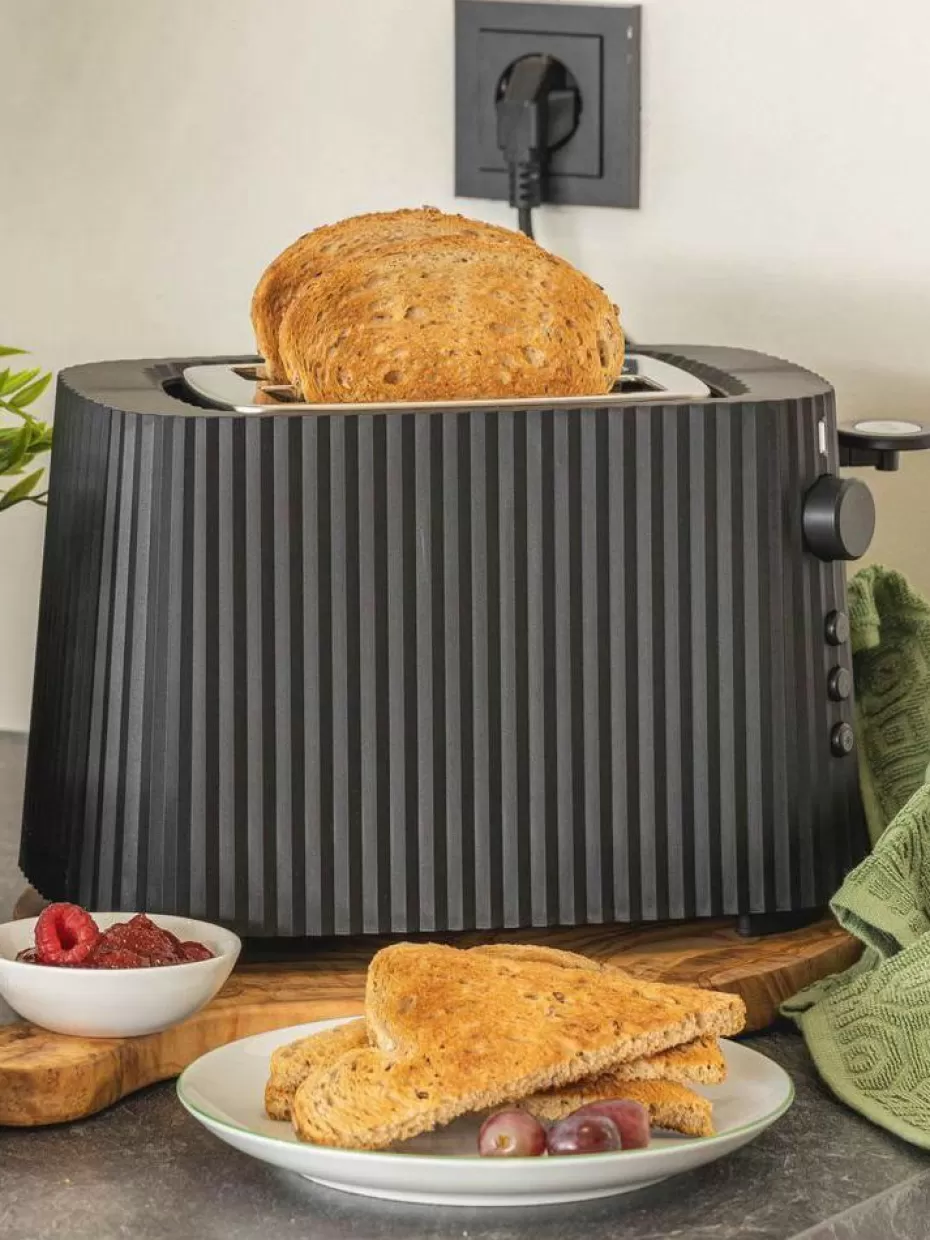 Toaster-Alessi Toaster Plissé Schwarz