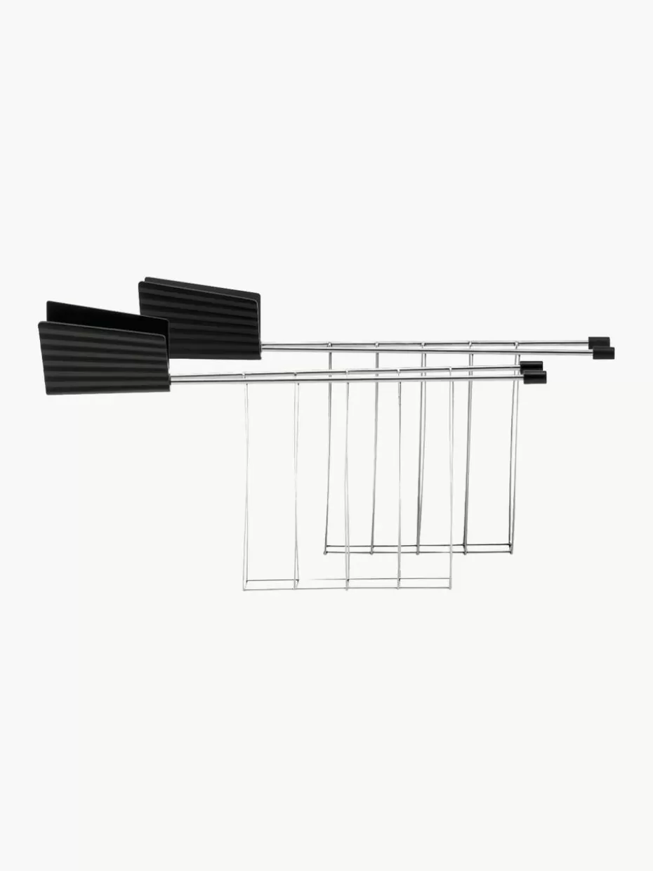 Toaster-Alessi Toasterzangen Plissé, 2 Stück Schwarz