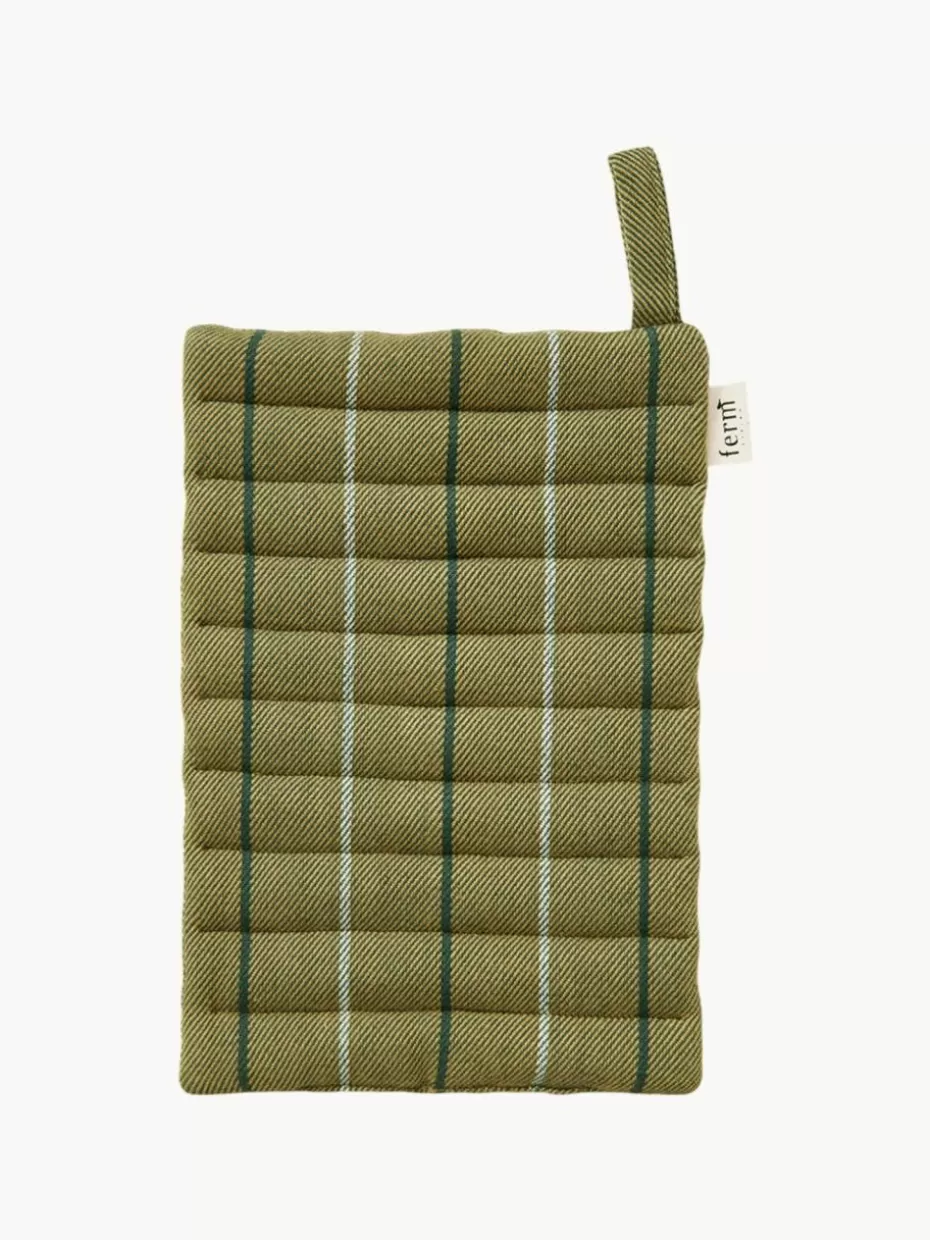 Küchentextilien | Küchentextilien-ferm LIVING Topflappen Ito aus Bio-Baumwolle, 2 Stück Grüntöne