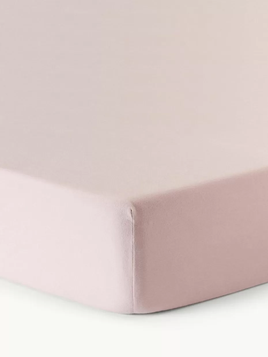 Spannbettlaken-Westwing Collection Topper-Spannbettlaken Biba, Flanell Hellrosa