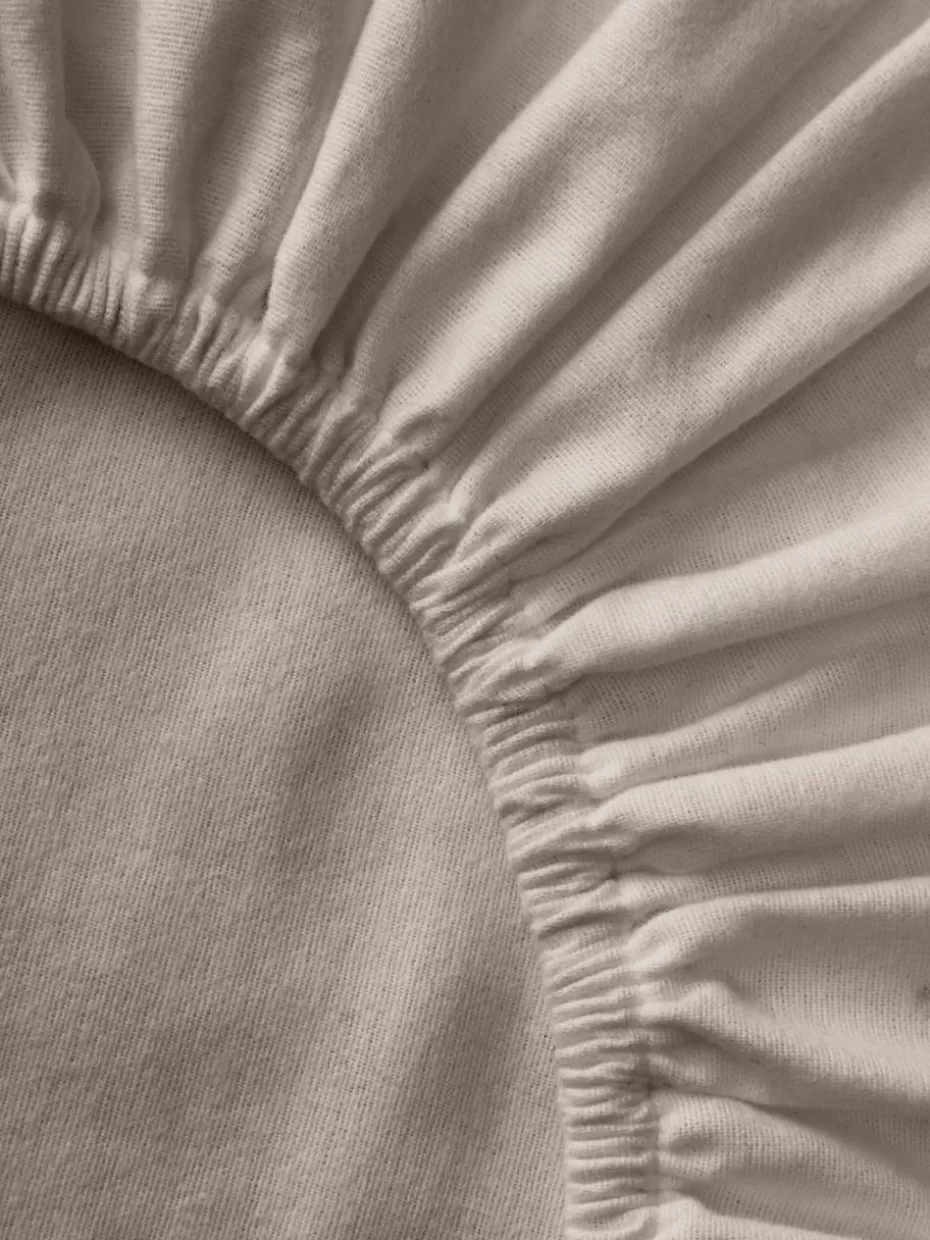 Spannbettlaken-Westwing Collection Topper-Spannbettlaken Biba, Flanell Beige