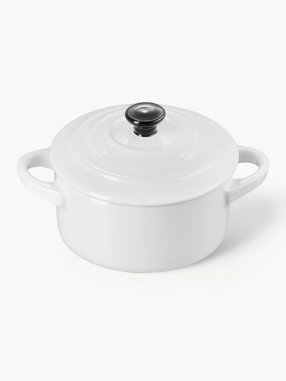 Töpfe-Le Creuset Töpfchen Cocotte Mini Weiß, Schwarz