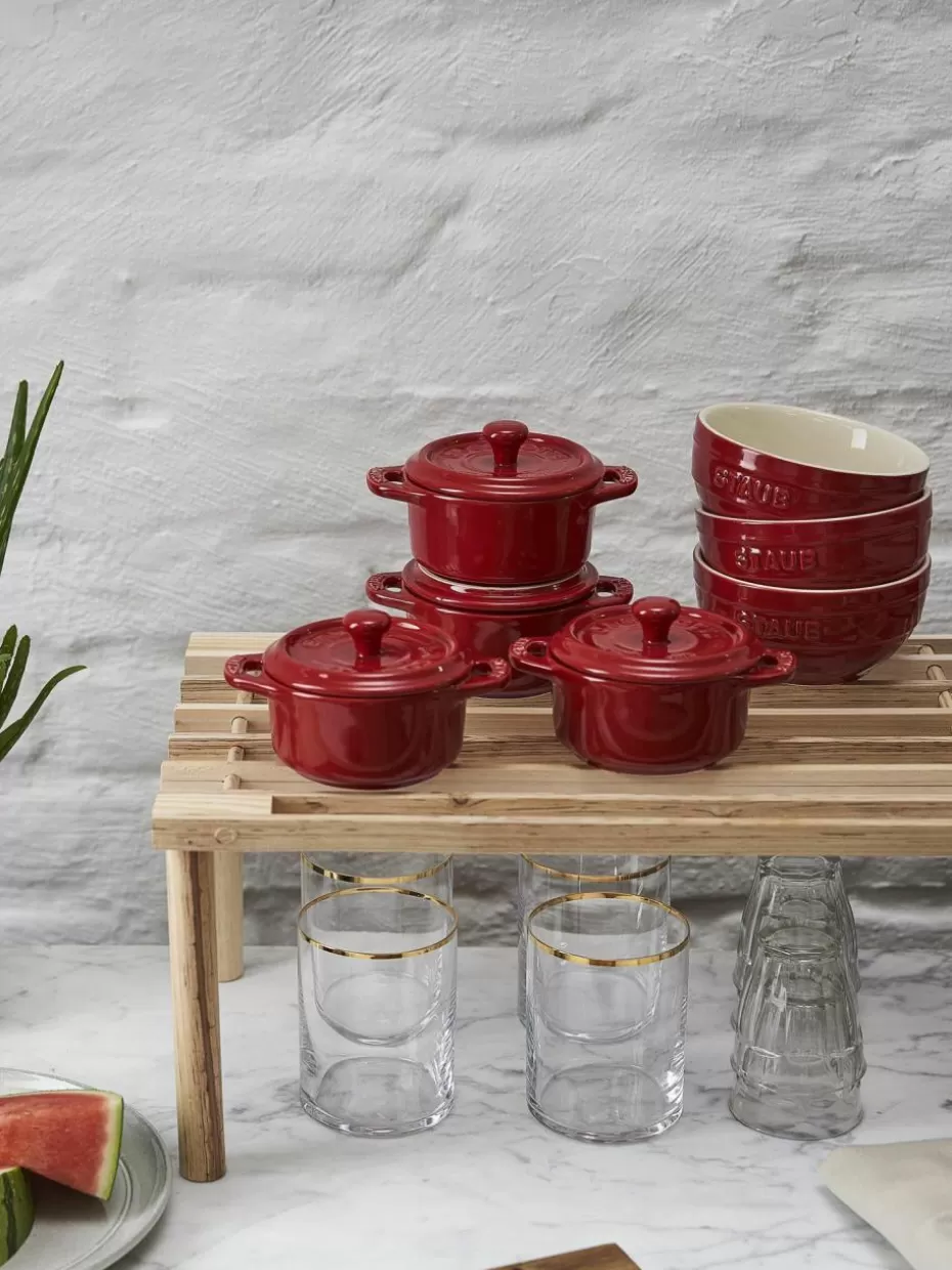 Töpfe-Staub Töpfchen Mini Cocotte, 4 Stück Rot