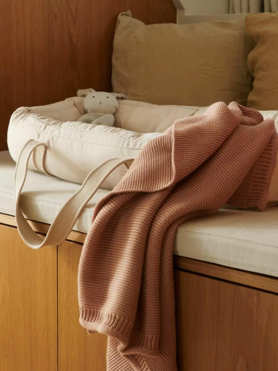Babynester & Schlafsäcke-Liewood Tragbares Babynest Gro aus Baumwolle Hellbeige, Weiß gepunktet