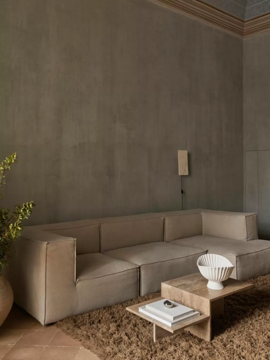 Couchtische-ferm LIVING Travertin-Couchtisch Distinct mit zwei Tischplatten Travertin Braun