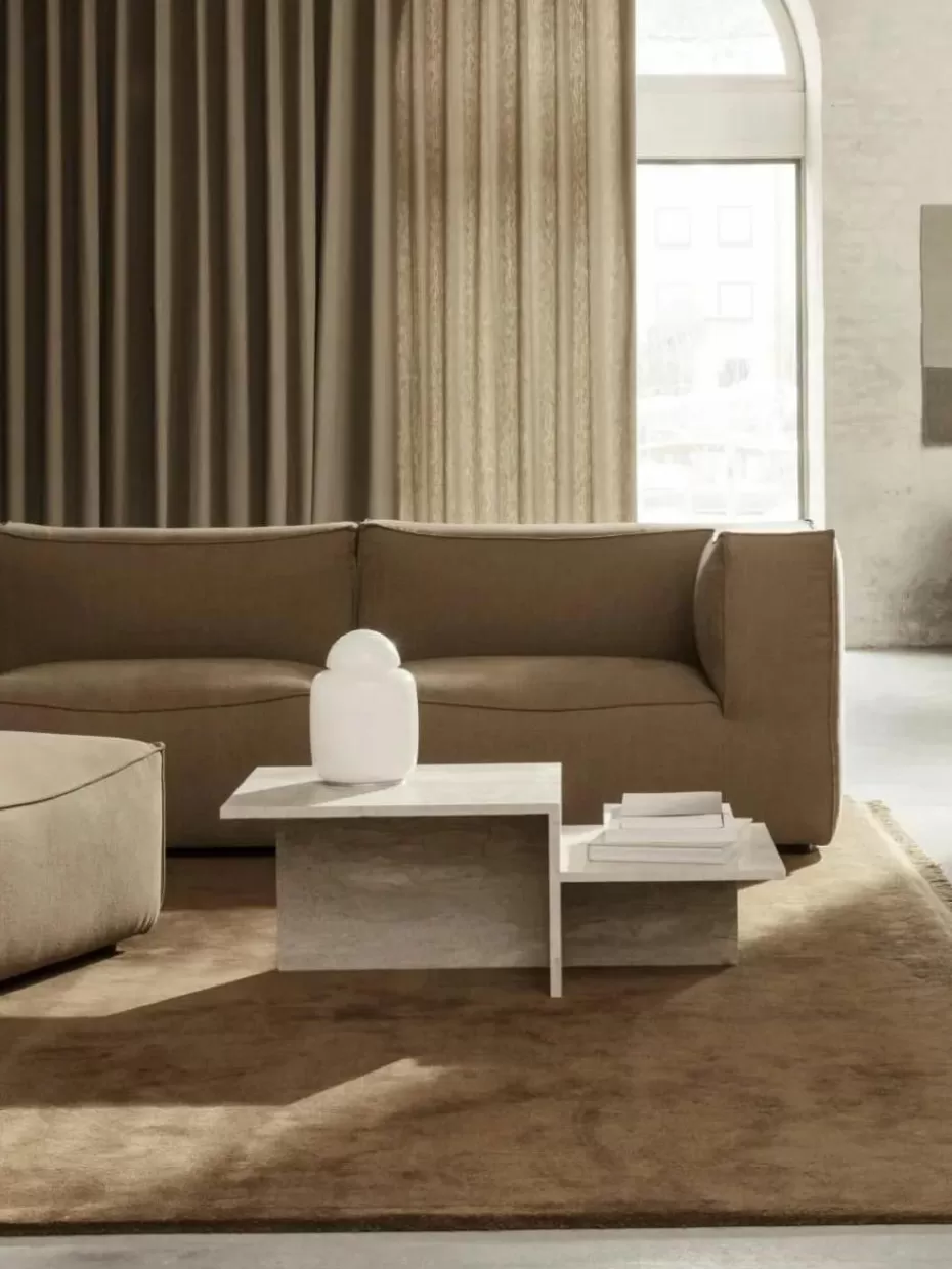 Couchtische-ferm LIVING Travertin-Couchtisch Distinct mit zwei Tischplatten Travertin Beige