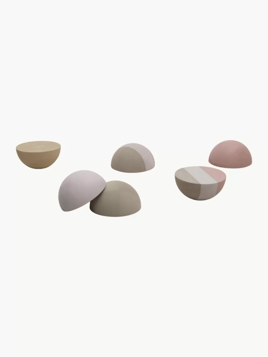 Spielzeug & Kuscheltiere-bObles Trittsteine Stepstone, 6er-Set Altrosa, Greige, Off White