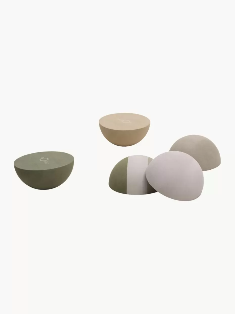 Spielzeug & Kuscheltiere-bObles Trittsteine Stepstone, 6er-Set Olivgrün, Greige, Hellgrau