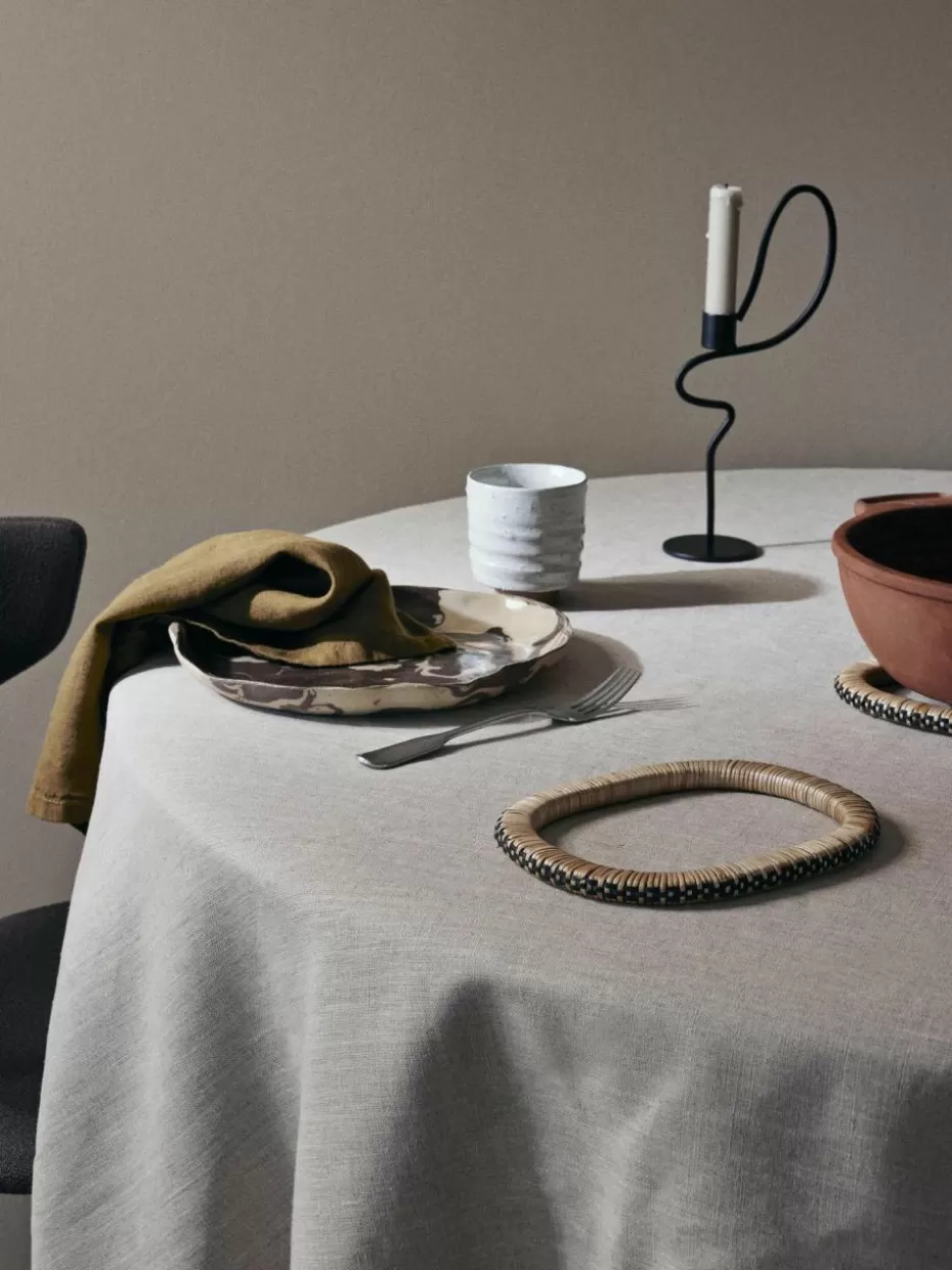 Untersetzer-ferm LIVING Untersetzer Weave aus Rattan und Mangoholz, 2er-Set