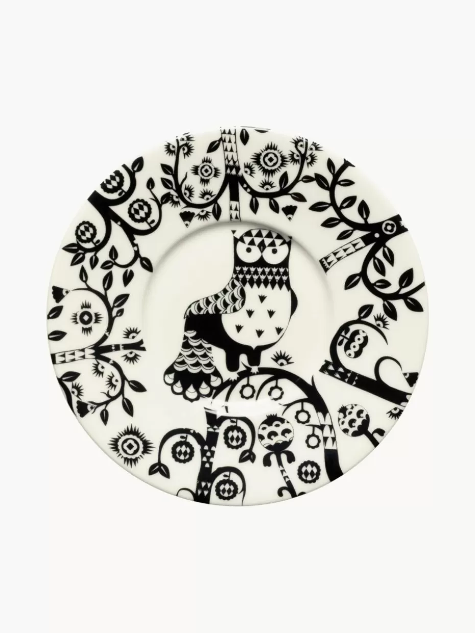 Weihnachtsgeschirr | Tassen-iittala Untertasse Taika aus Vitro-Porzellan Schwarz, Weiß