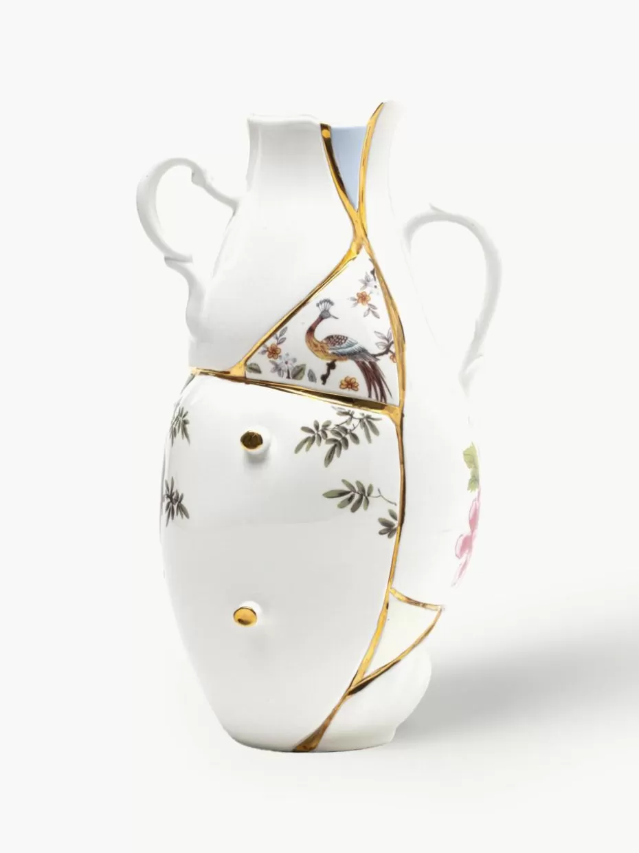 Vasen-Seletti Vase Kintsugi aus Fine Bone China, H 32 cm