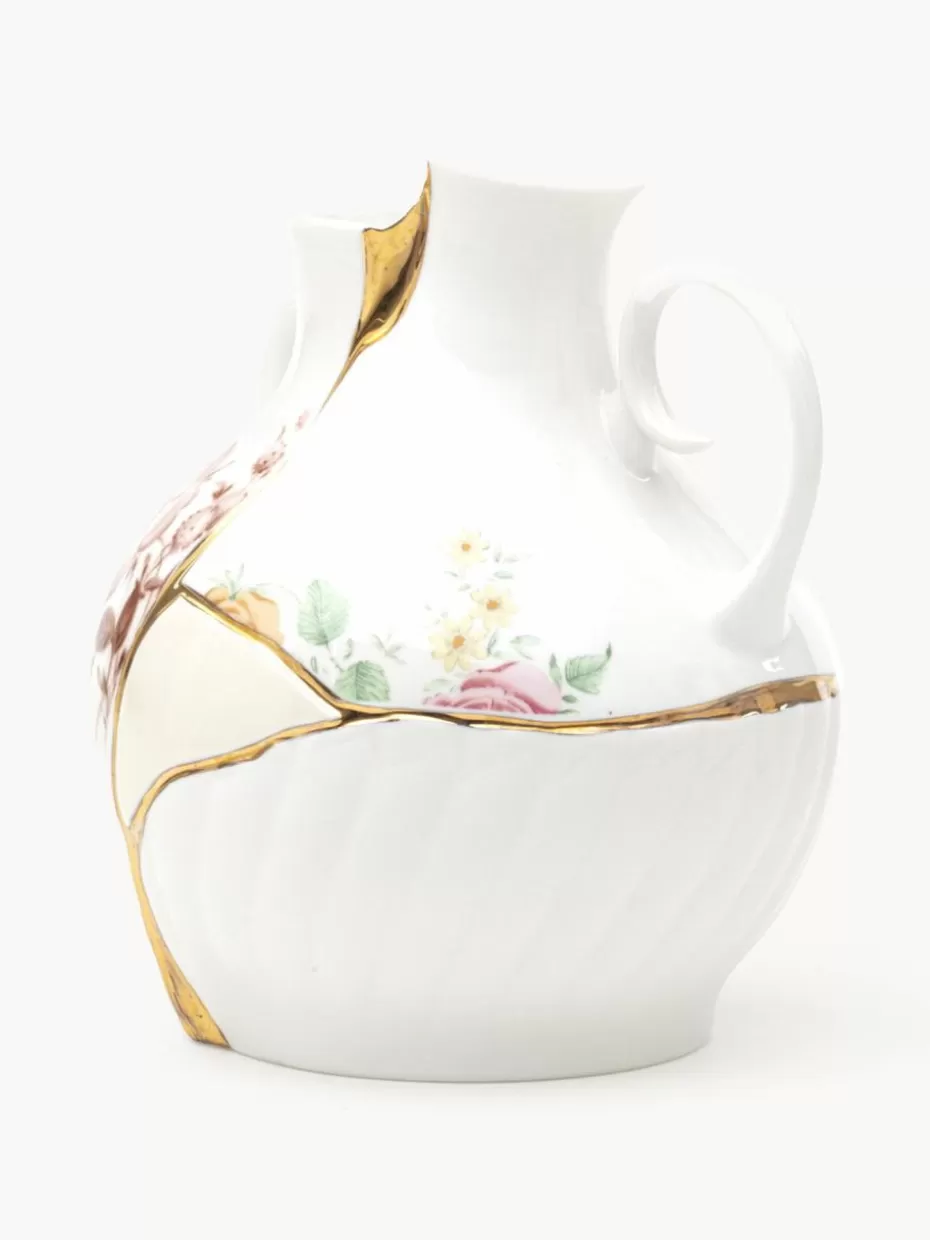 Vasen-Seletti Vase Kintsugi aus Fine Bone China, H 19 cm