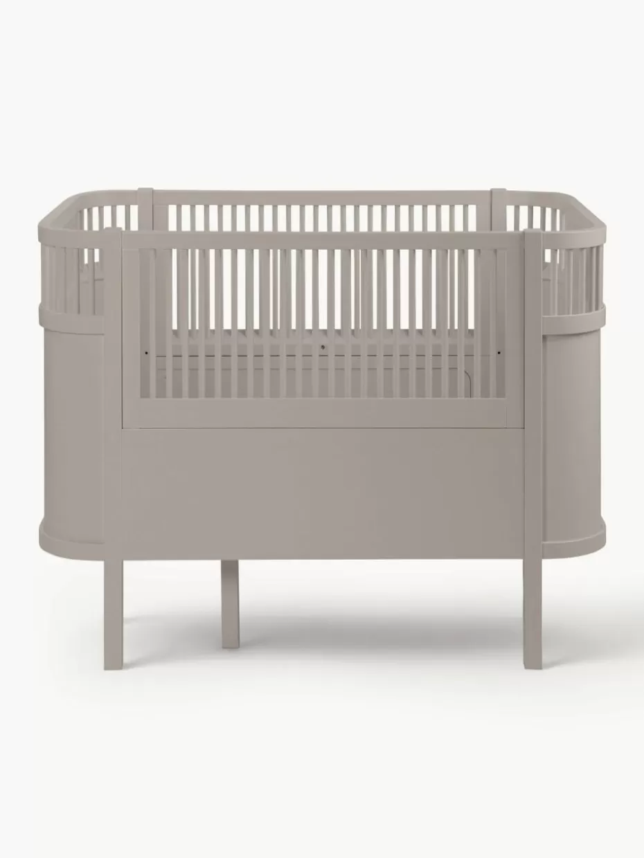 Babybetten-Sebra Verlängerbares Babybett Baby & Junior aus Birkenholz, 70 x 110/150 cm Taupe