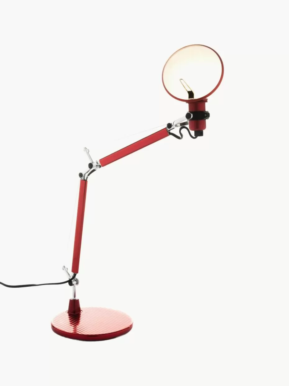 Schreibtischlampen-Artemide Verstellbare Schreibtischlampe Tolomeo Micro Rot
