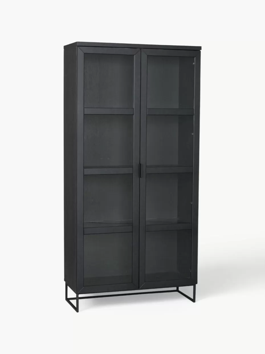 Vitrinen-Rowico Vitrine Everett aus Eichenholz