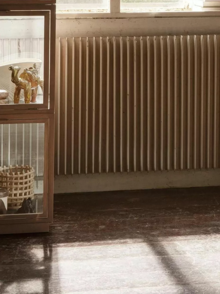 Vitrinen-ferm LIVING Vitrinen-Basis Miru aus Eichenholz Helles Eichenholz