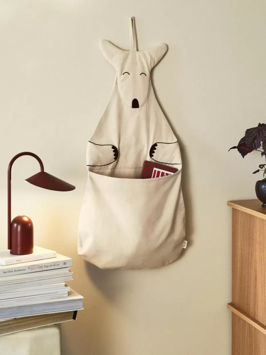 Aufbewahrung-ferm LIVING Kids Wand-Aufbewahrungskorb Kangaroo aus Baumwolle