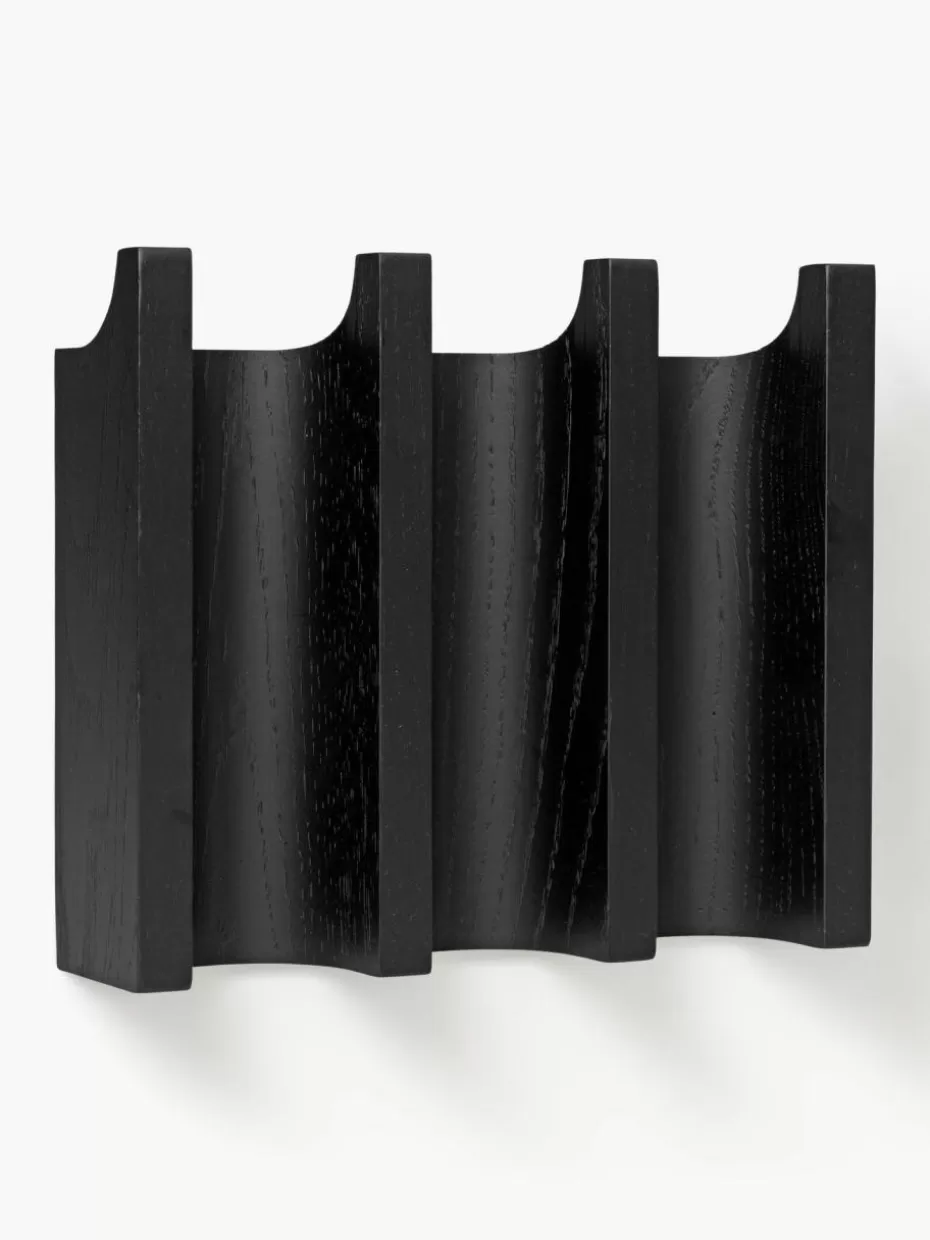 Garderoben-Kristina Dam Wandgarderobe Column aus Eichenholz Schwarz