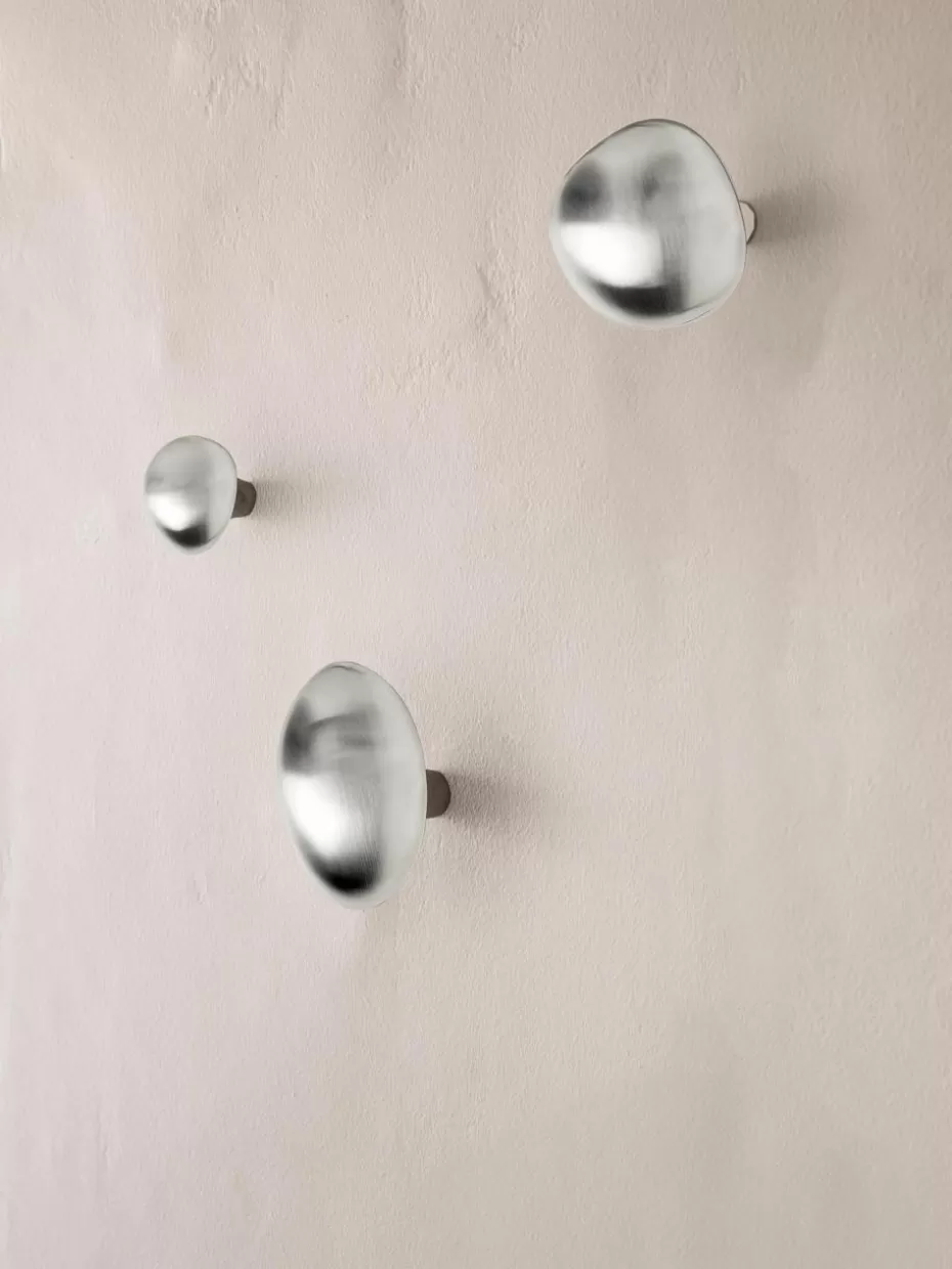 Garderoben-ferm LIVING Wandhaken Mushroom Silberfarben