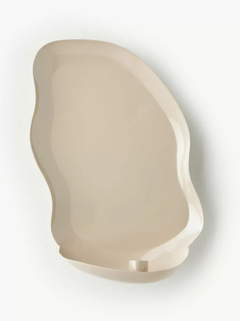 Kerzenständer & Kerzenhalter-Broste Copenhagen Wandkerzenhalter Mie Hellbeige, glänzend
