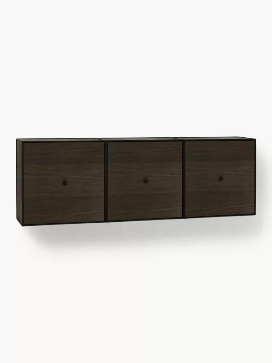 Konsolen-Audo Copenhagen Wandkonsole Frame aus Holz und Metall Eichenholz, Schwarz