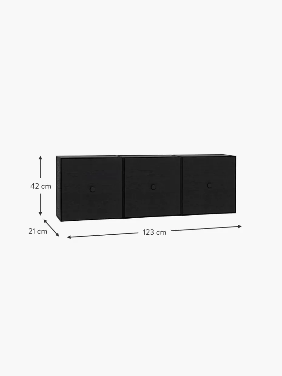 Konsolen-Audo Copenhagen Wandkonsole Frame aus Holz und Metall Schwarz