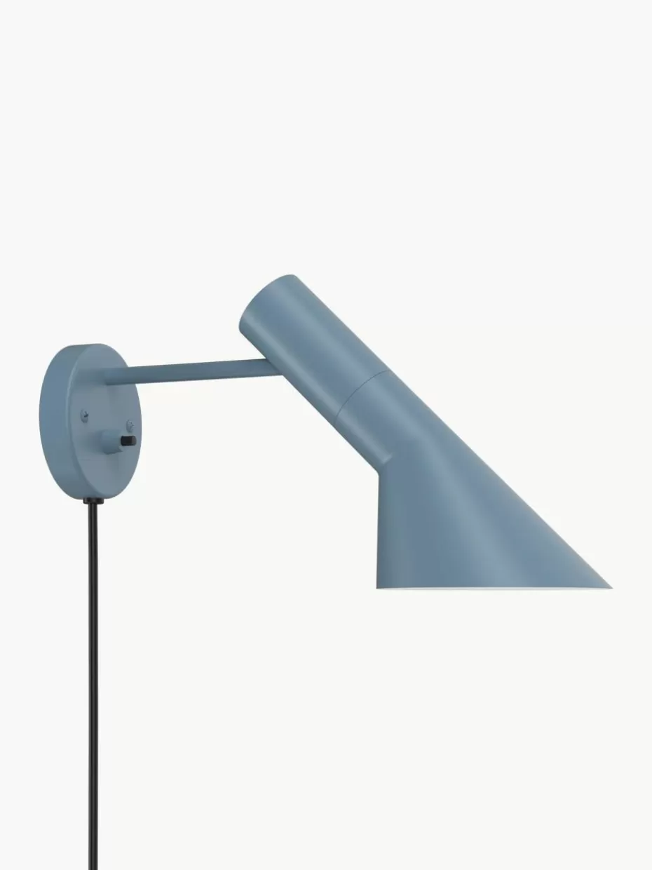 Wandstrahler-Louis Poulsen Wandleuchte AJ mit Stecker Graublau