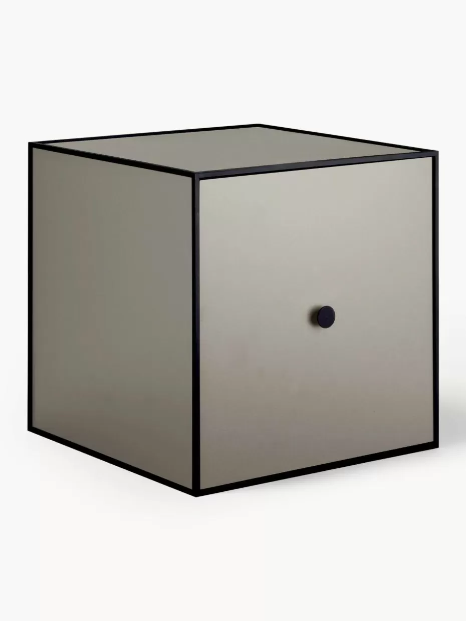 Beistelltische | Couchtische-Audo Copenhagen Wandmodul Frame aus Holz und Metall Greige, Schwarz