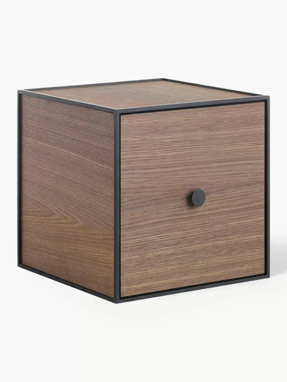 Beistelltische | Couchtische-Audo Copenhagen Wandmodul Frame aus Holz und Metall Eichenholz, Schwarz
