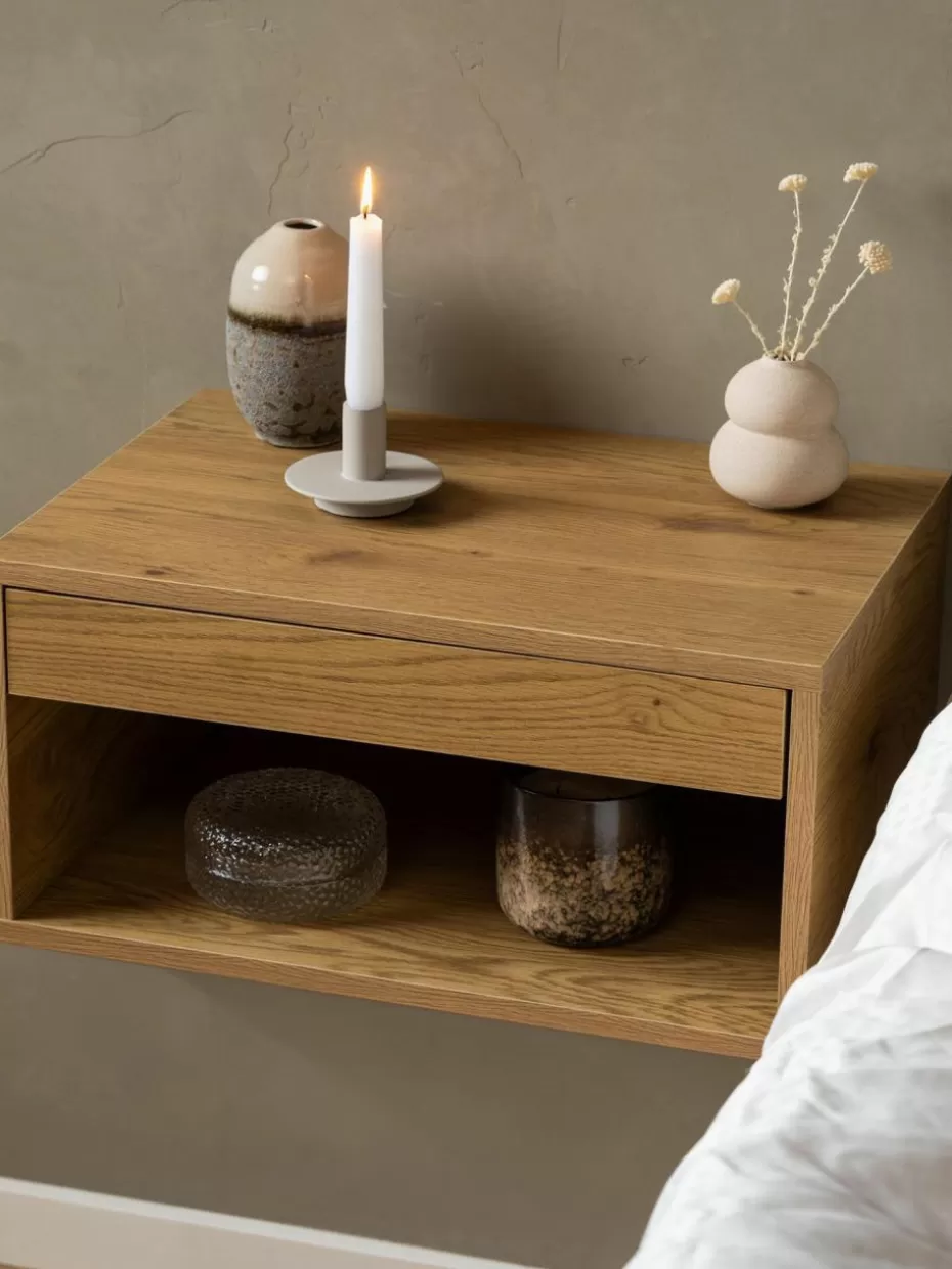 Nachttische-Westwing Wand-Nachttisch Cholet mit Schublade Holz