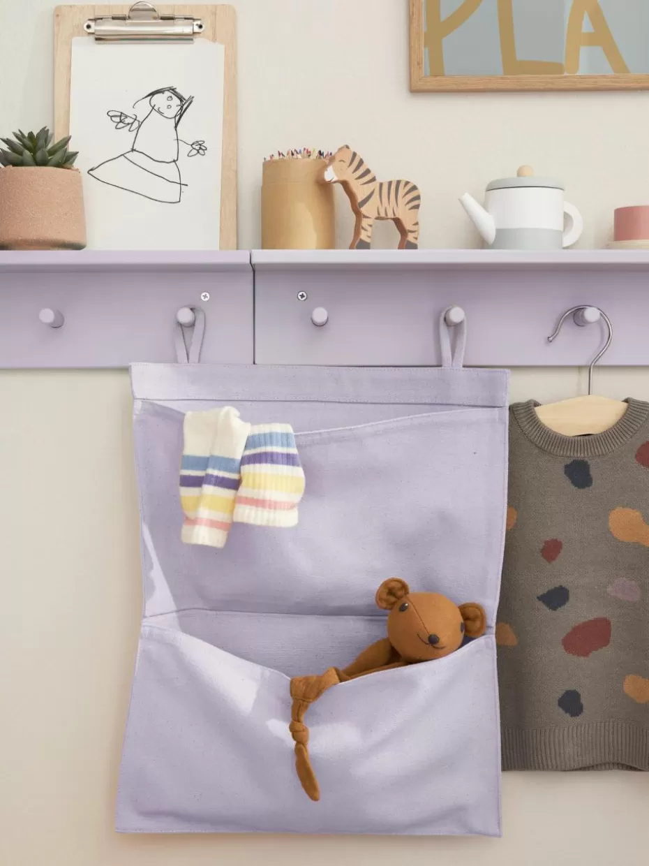 Aufbewahrung-Kid's Concept Wand-Organizer Storage aus Baumwolle Lavendel