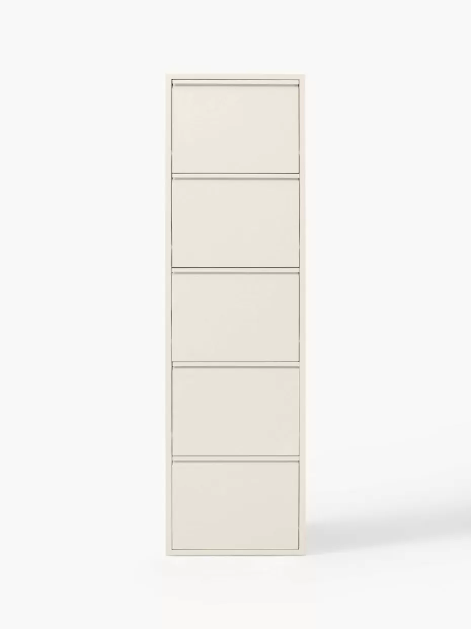 Schuhschränke & Schuhregale-Kare Design Wand-Schuhschrank Caruso mit Klappfächern Hellbeige