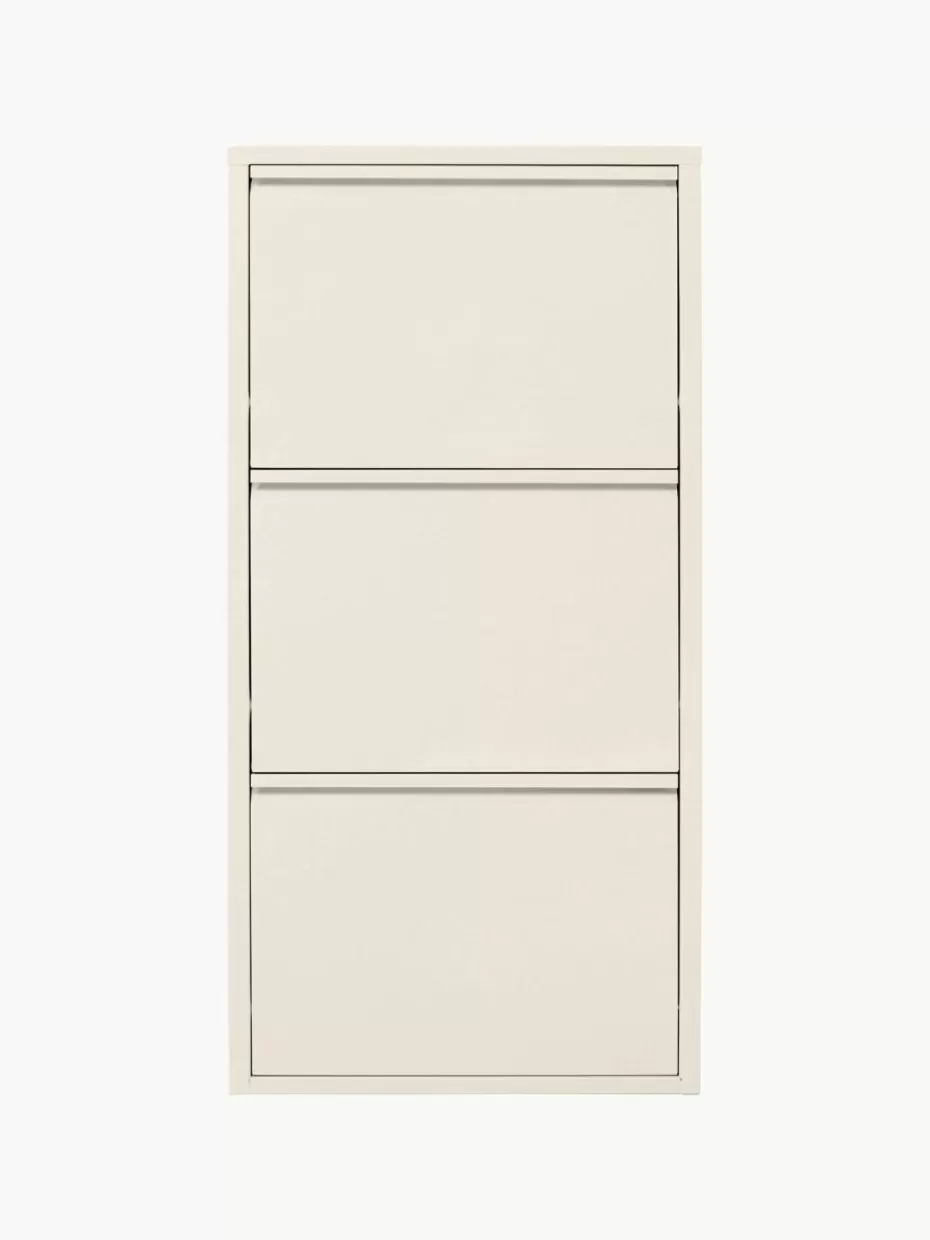 Schuhschränke & Schuhregale-Kare Design Wand-Schuhschrank Caruso mit Klappfächern Hellbeige