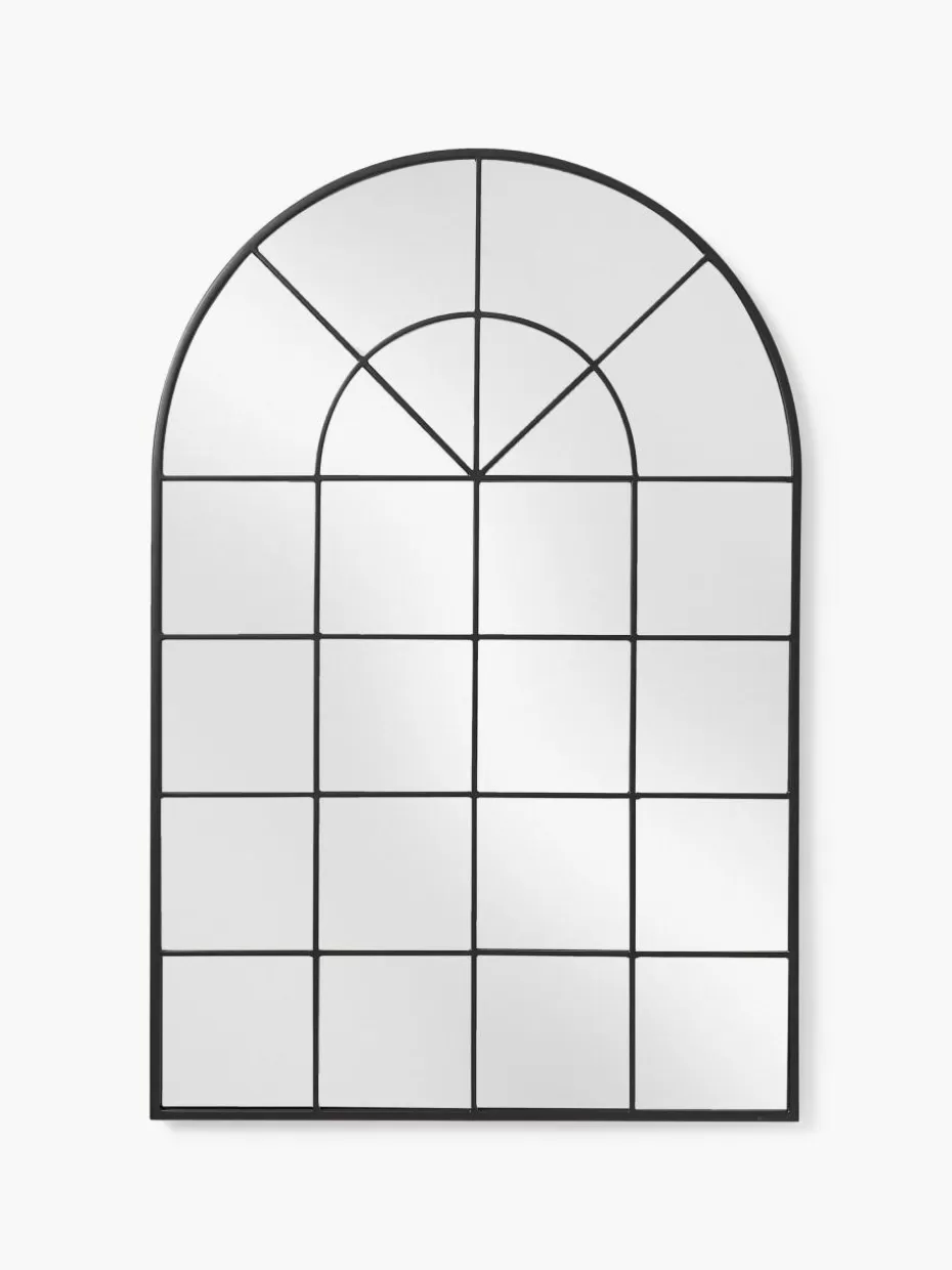Dekospiegel | Wandspiegel-Westwing Collection Wandspiegel Clarita in Fensteroptik Schwarz