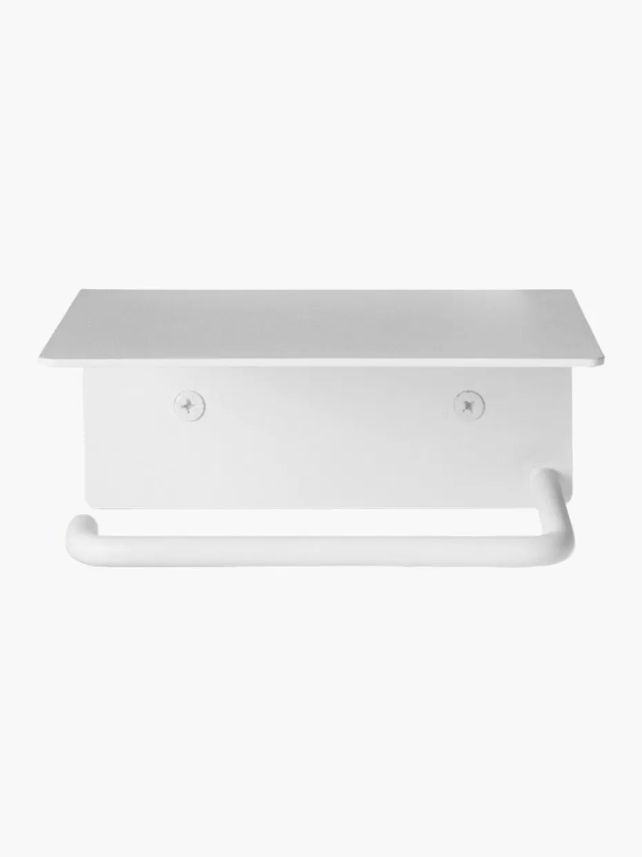 Toilettenpapierhalter-ferm LIVING Wand-Toilettenpapierhalter Dora Weiß, matt