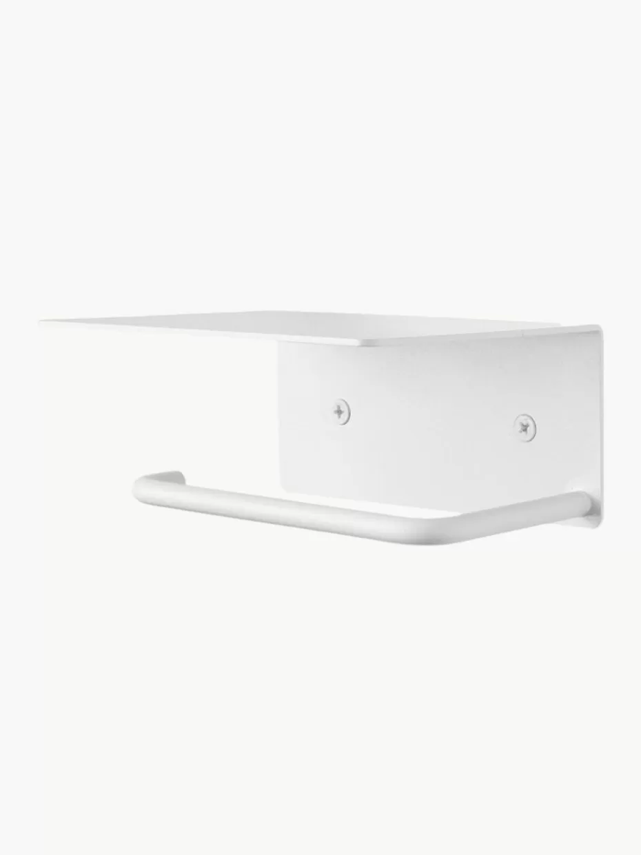 Toilettenpapierhalter-ferm LIVING Wand-Toilettenpapierhalter Dora Weiß, matt