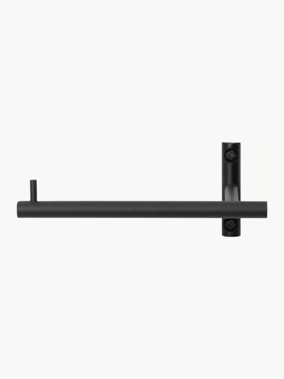 Toilettenpapierhalter-ferm LIVING Wand-Toilettenpapierhalter Dora aus Metall Schwarz