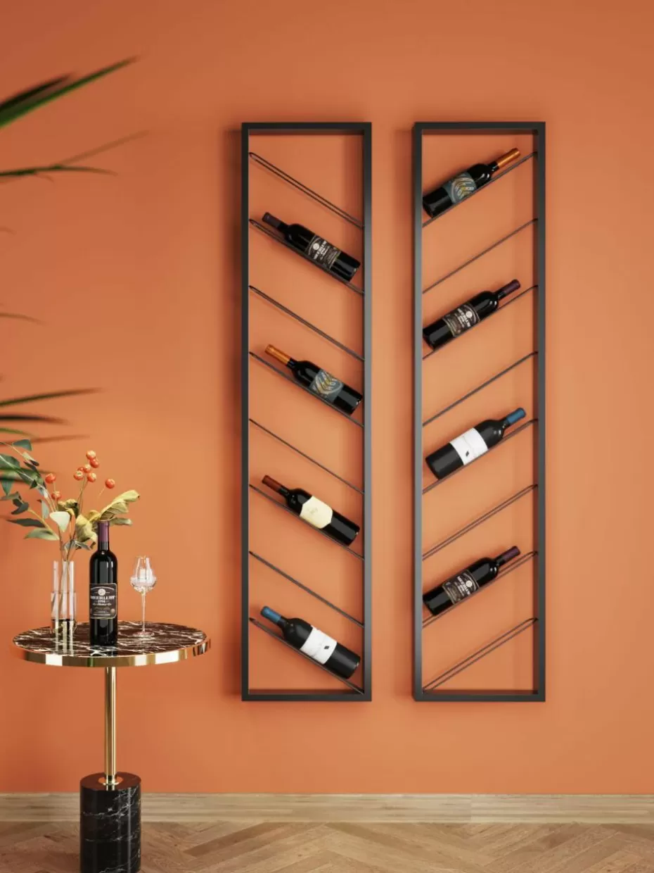 Küchenaufbewahrung | Regale-Kare Design Wand-Weinregal Bistro