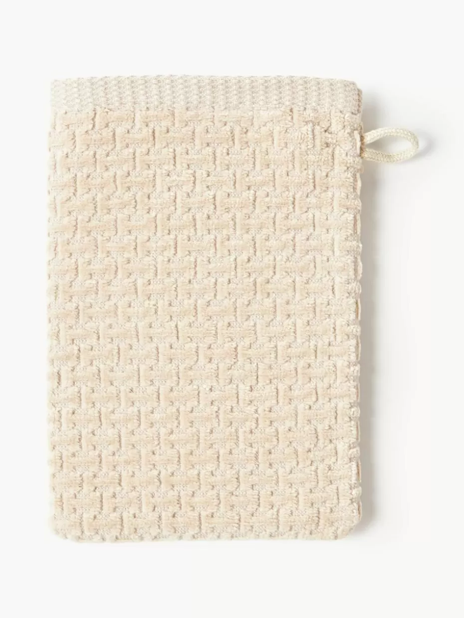 Handtücher-Westwing Collection Waschhandschuhe Niam, 2 Stück Hellbeige