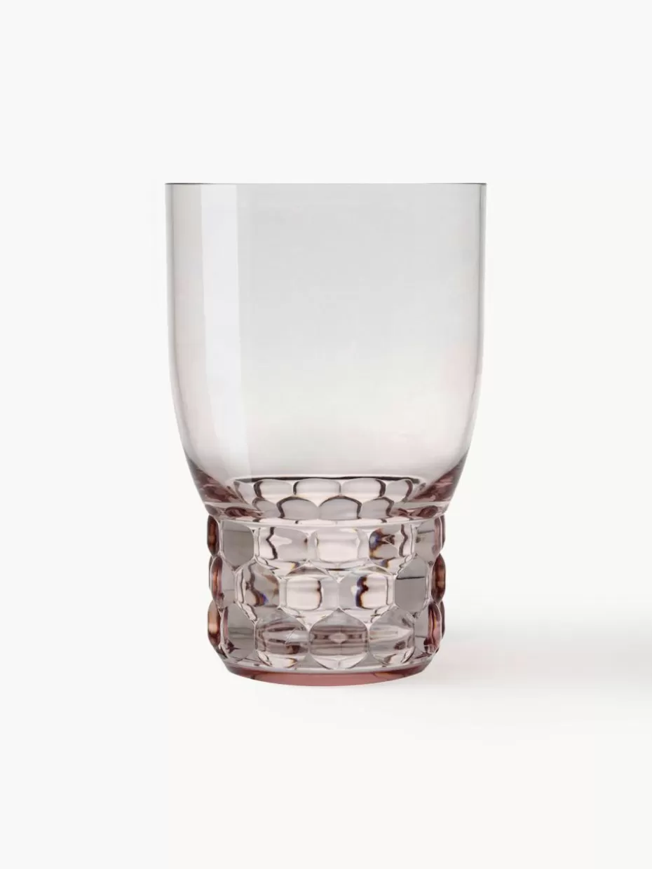 Wassergläser-Kartell Wassergläser Jellies aus Kunststoff, 4 Stück Hellrosa