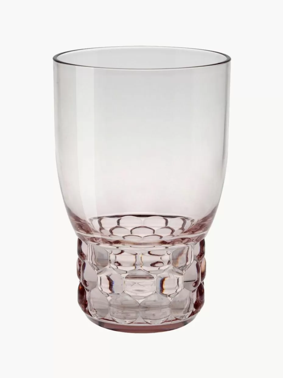 Wassergläser-Kartell Wassergläser Jellies aus Kunststoff, 4 Stück Hellrosa